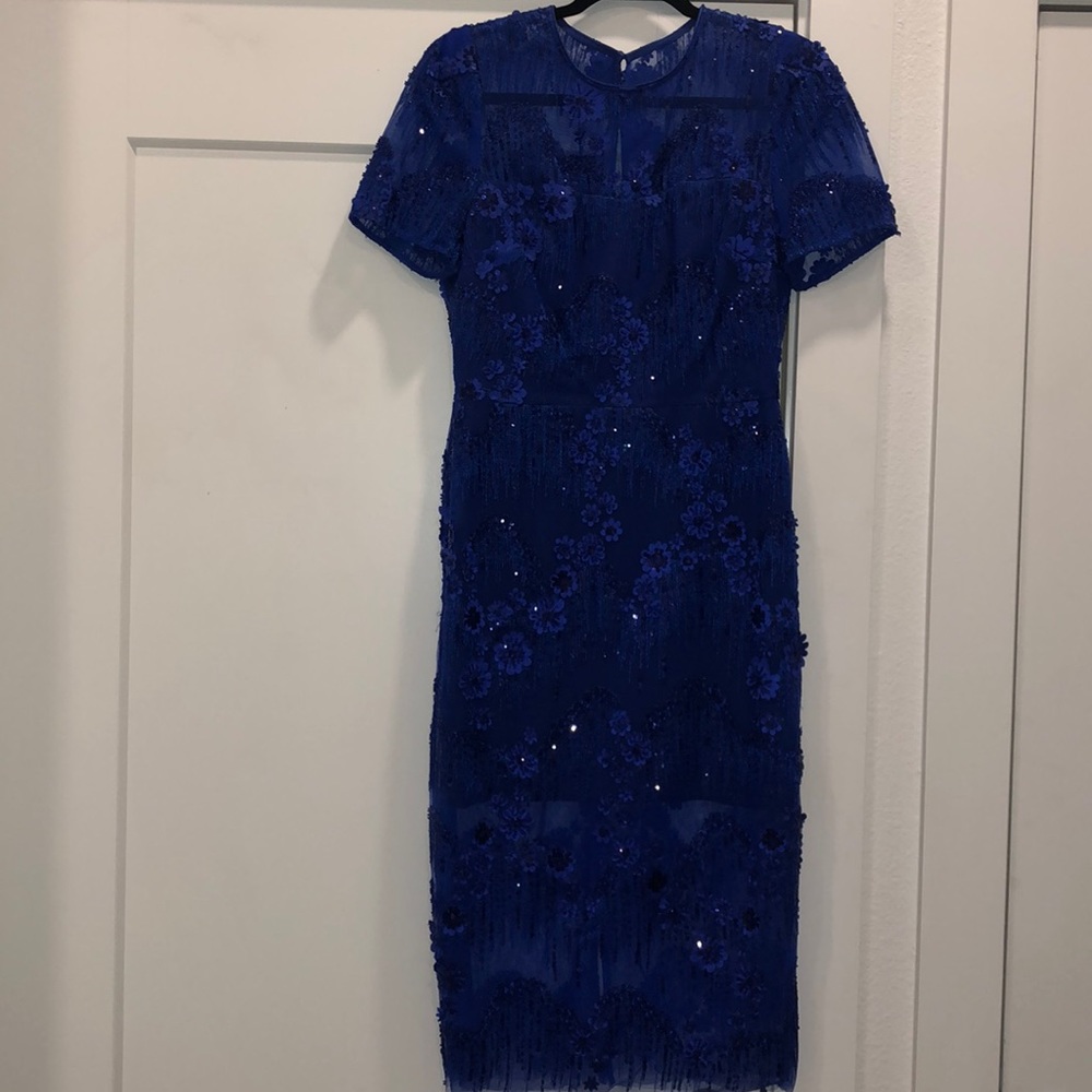 Blue Dress the Population cocktail dress